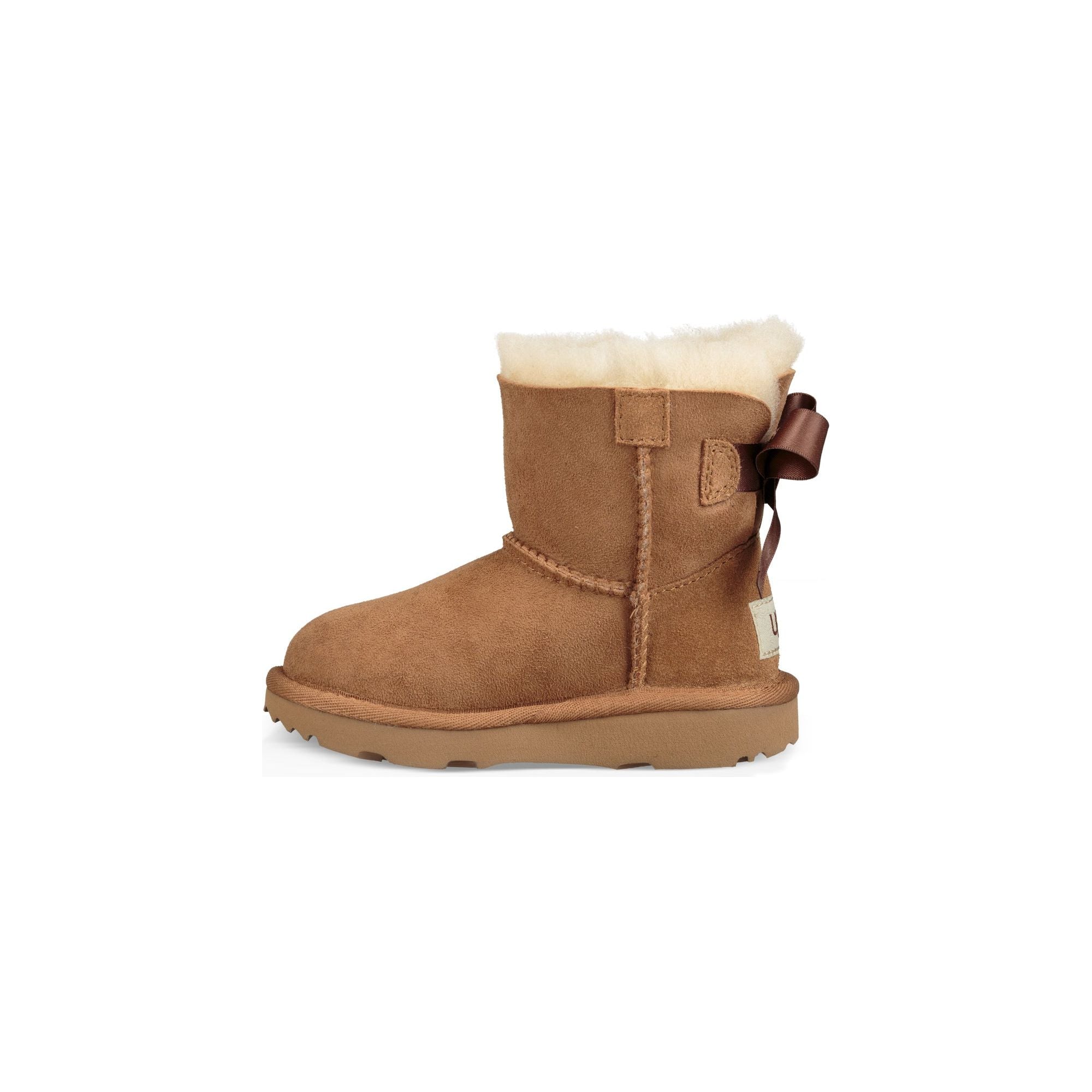 UGG Kids Mini Bailey Bow II Boot in Chestnut - Warm Winter Boots for Girls & Boys - Perfect for Snow, School & Outdoor Play