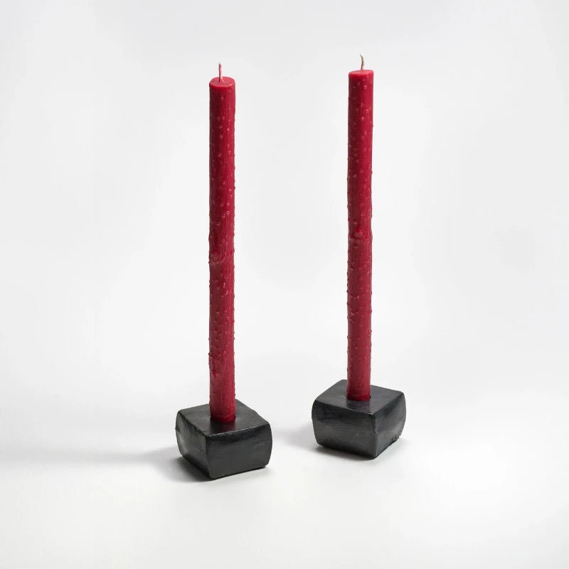 Greentree Twig Tapers Set of 2 - 12 Inch Natural Birch Candles for Wedding Centerpieces, Romantic Dinner Decor & Holiday Tablescapes
