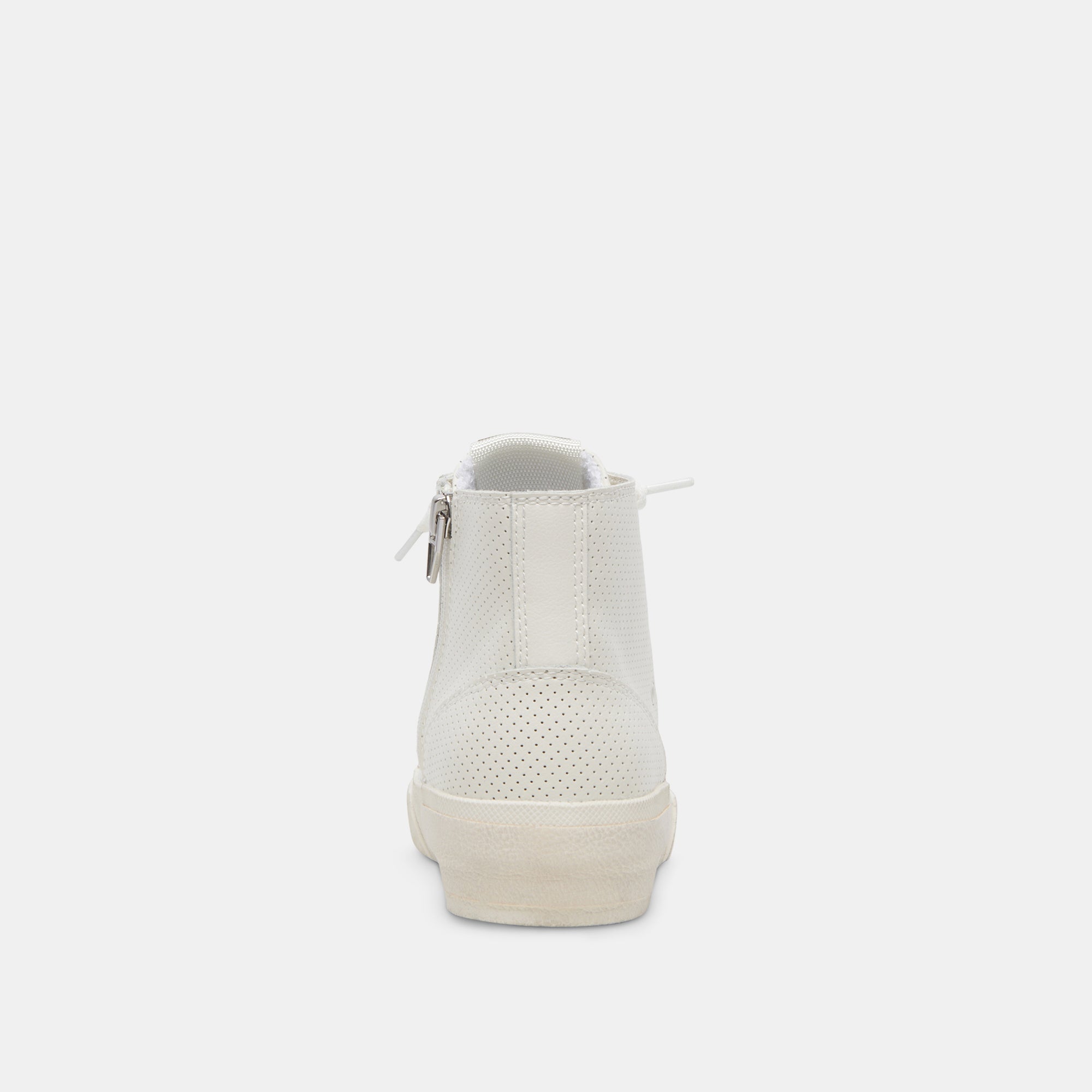 ZOHARA Women's White Perforated Leather Sneakers - Breathable Comfortable Casual Shoes for Walking, Running & Everyday Wear