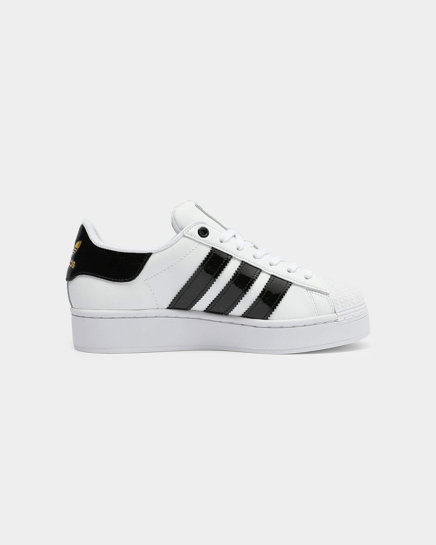 Adidas Women's Superstar Bold Sneakers - White/Black/Gold Colorway - Classic Casual Shoes for Women | Perfect for Streetwear, Gym & Everyday Fashion