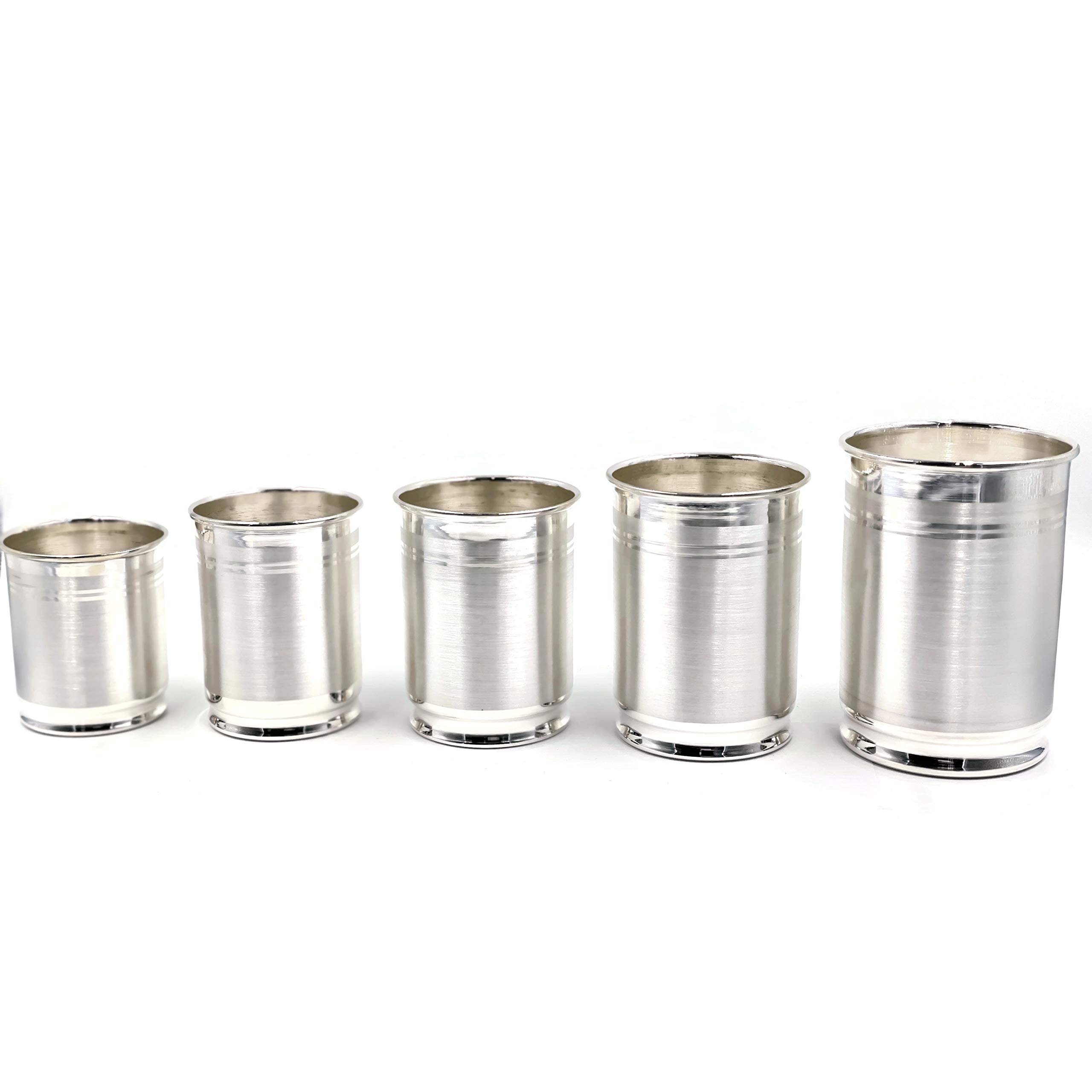 999 Pure Silver Hallmarked Glass - Style#03 (3.75 Inch, 80g) | Elegant Drinkware for Whiskey, Wine & Cocktails | Perfect Gift for Weddings, Anniversaries & Special Occasions