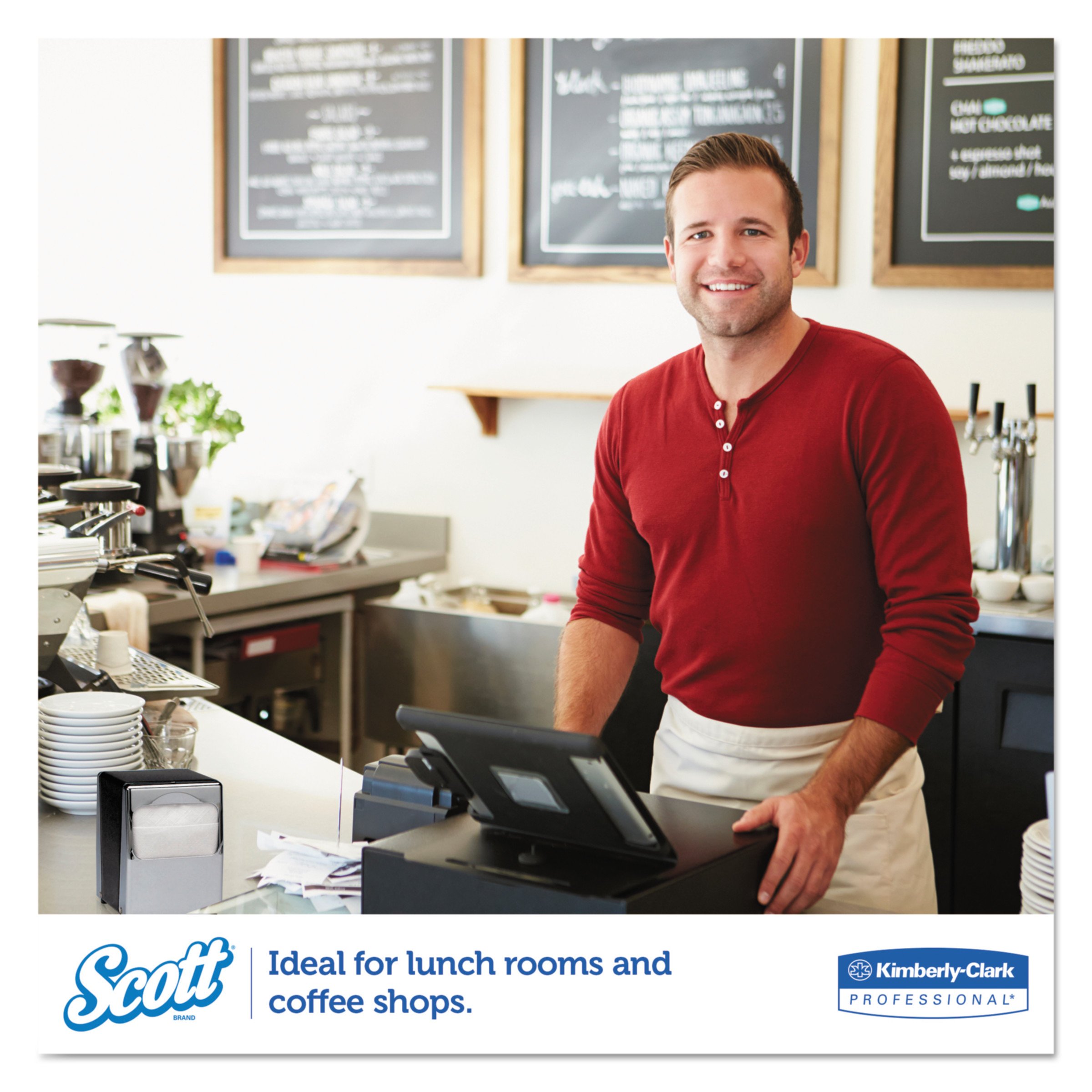 Scott Low Fold Paper Napkins (98720) - Disposable 1-Ply Beverage Napkins, Snack-Sized, 32 Packs of 250 (8,000 Total) - Perfect for Parties, Restaurants, and Office Events