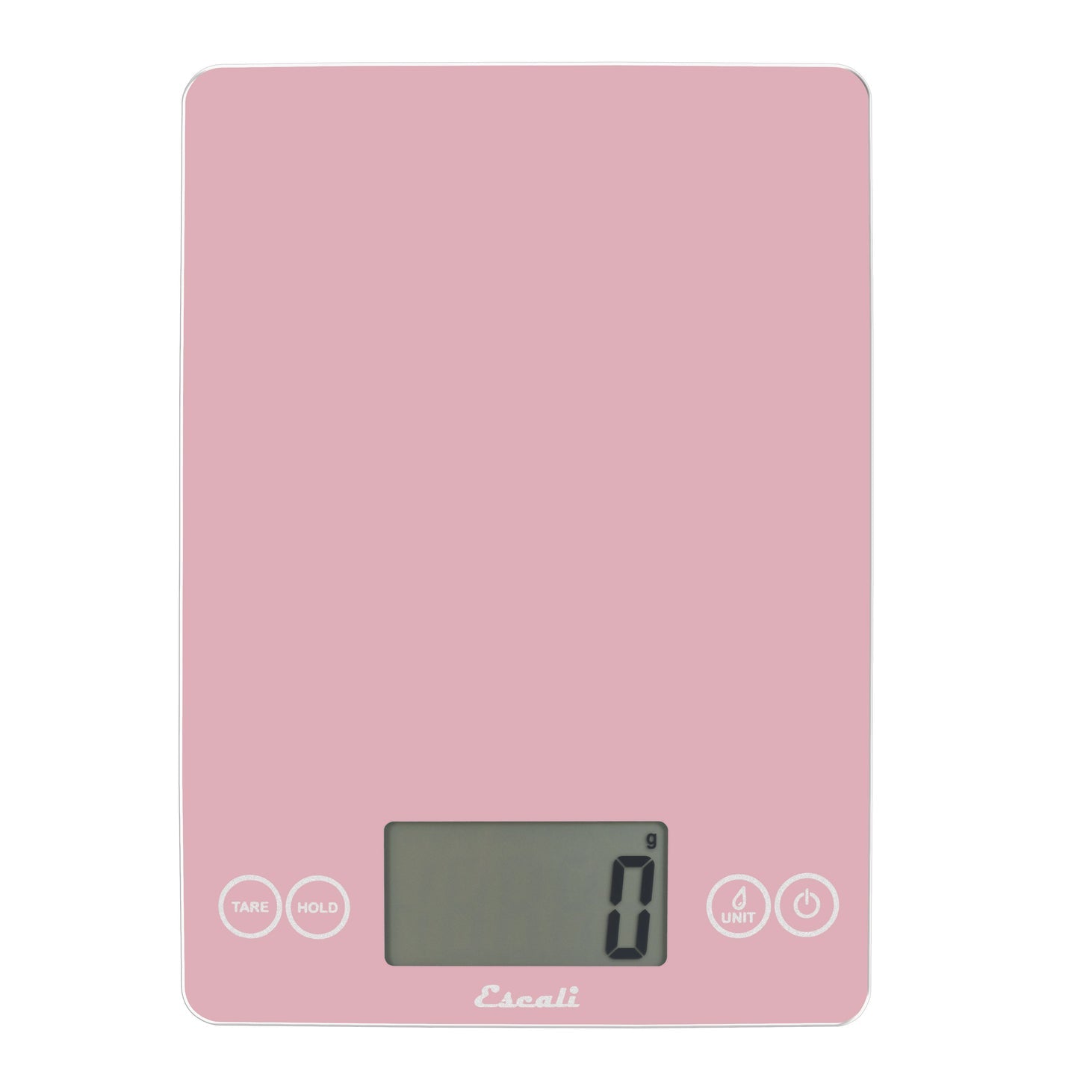 Escali Arti Digital Glass Kitchen Scale - 15lb/7kg Capacity, Precise Measurements for Baking, Cooking & Portion Control - Classic Pink