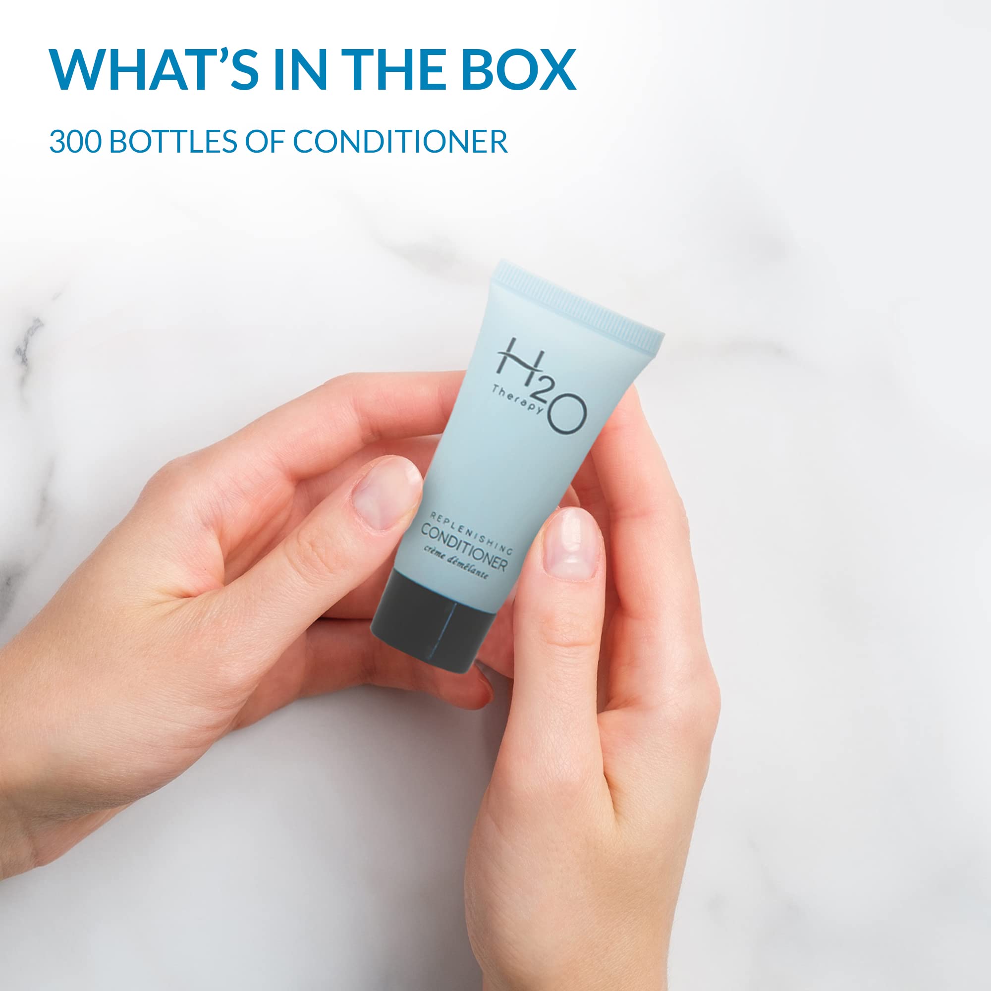 H2O Therapy Conditioner - Travel Size 0.85 oz (Pack of 300) | Hotel & Hospitality Amenities | Perfect for Hotels, Spas, Gyms & Travel Toiletries
