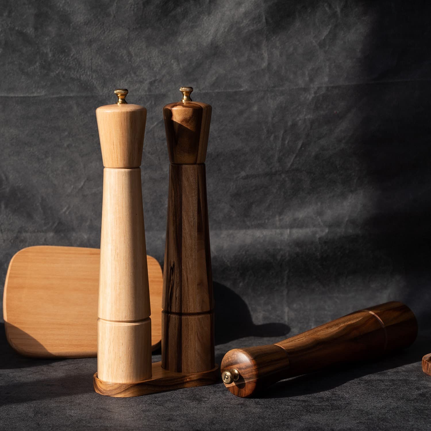 Premium Acacia Wood Salt and Pepper Mill Tray - 6cm/2.36