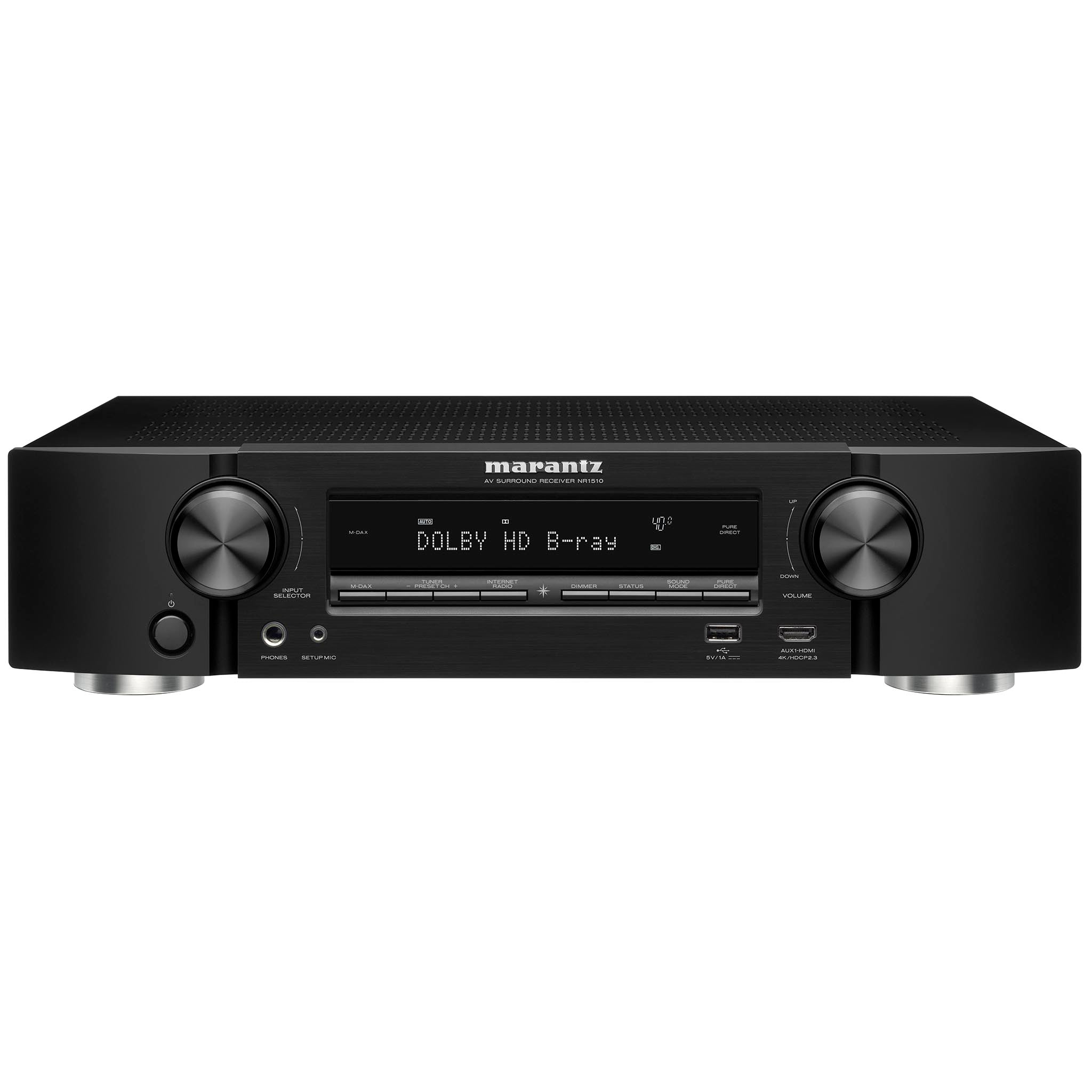 Marantz NR1510 Slim 5.2 Channel 4K Ultra HD AV Receiver with Dolby Atmos & Bluetooth - Perfect for Home Theater & Music Streaming
