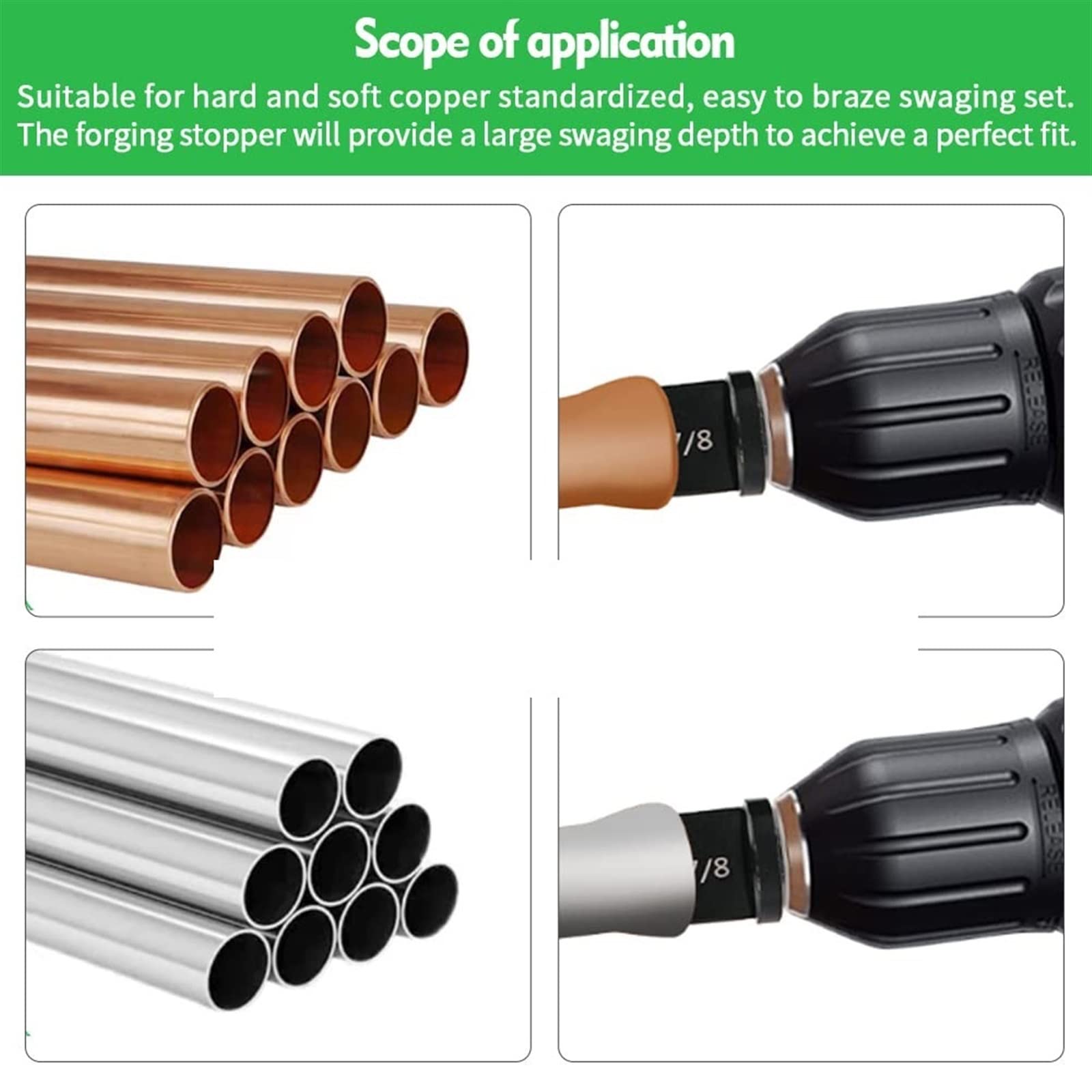 **6-Piece Drill Bits Set for Tube Pipe Expander & Air Conditioner Flaring - High-Quality Metal Tool Kit (Set A) - Perfect for HVAC, Plumbing & DIY Home Repairs**