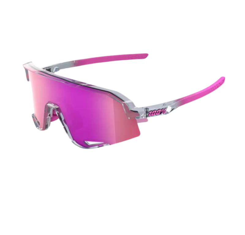 Slendale Polished Translucent Grey Purple Multilayer Mirror Sunglasses for Women - Fashion UV Protection Shades for Driving, Beach & Outdoor Activities