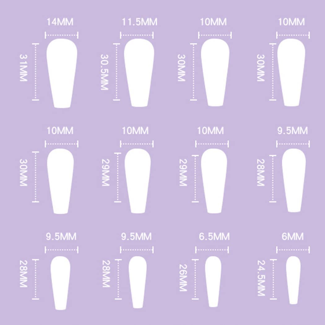 Extra Long Coffin Press on Nails - Glossy Pink Leopard Fake Nails with Ballerina Design - 24Pcs Full Cover Artificial Nails for Women & Girls - Perfect for Parties, Weddings, and Special Occasions