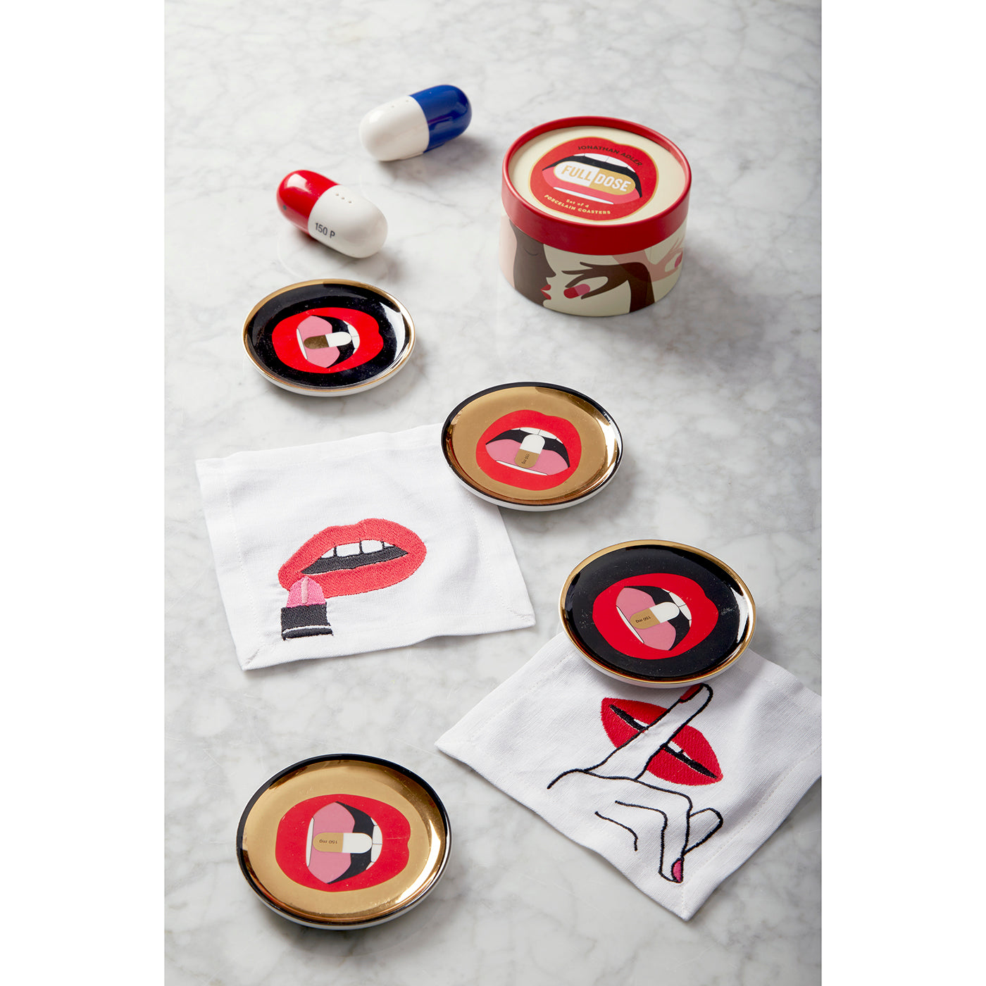 Premium Full Dose Coasters Set of 6 - Absorbent & Durable Drink Coasters for Home & Office - Perfect for Coffee, Wine & Beverage Protection on Tables & Countertops