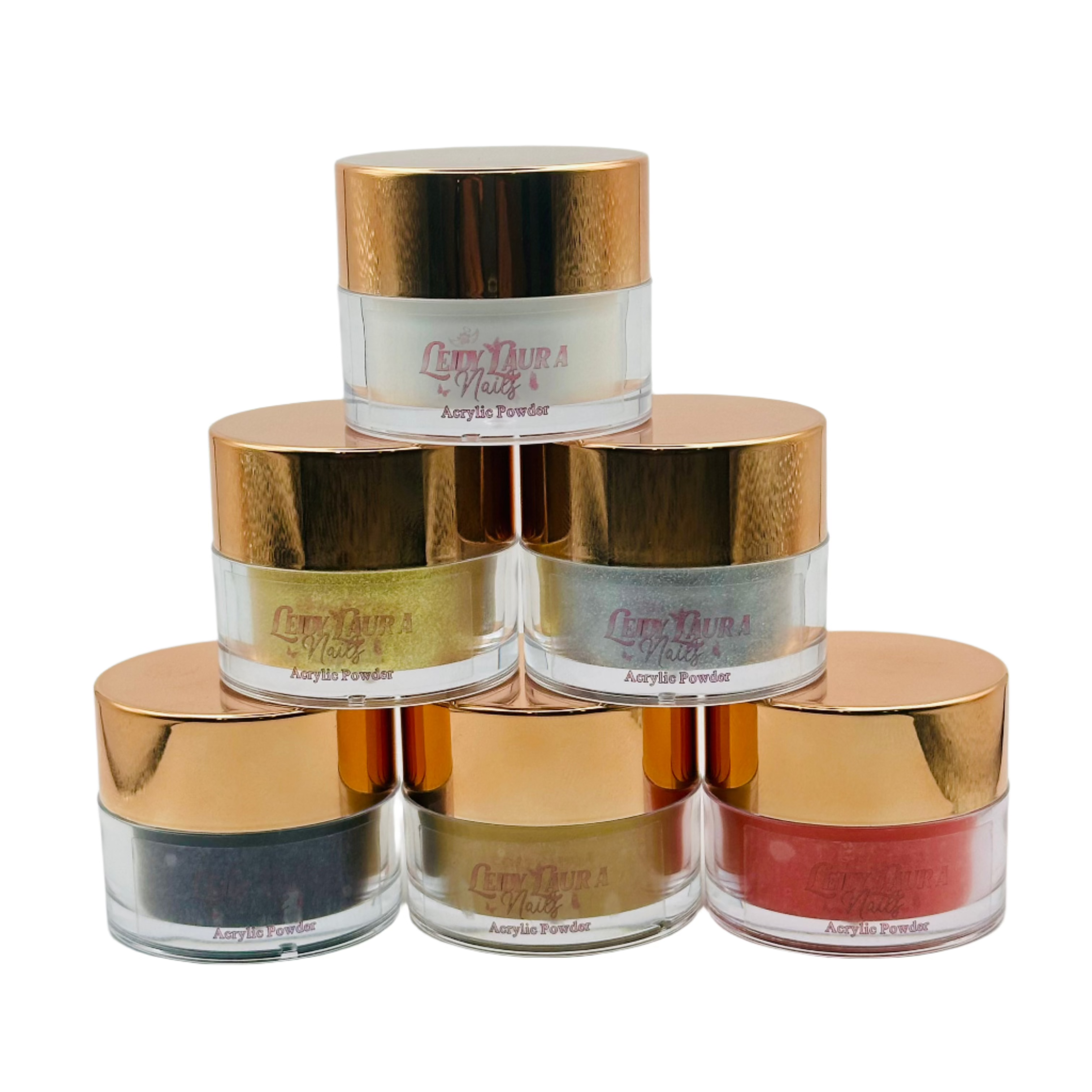 3D Acrylic Art Powder for Christmas Crafts - 6 Pack (0.50 oz Each) - Perfect for DIY Holiday Decorations, Nail Art & Resin Projects
