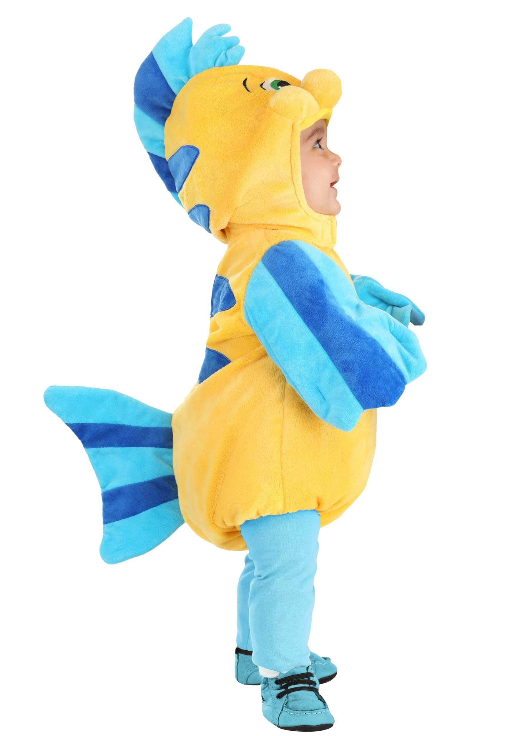 Disney The Little Mermaid Flounder Baby Costume for Halloween, Cosplay, Ocean Beach Theme Party & Dress Up - Perfect for Infants, Toddlers, and Kids Birthday Parties, Character Play, and Underwater Photo Shoots