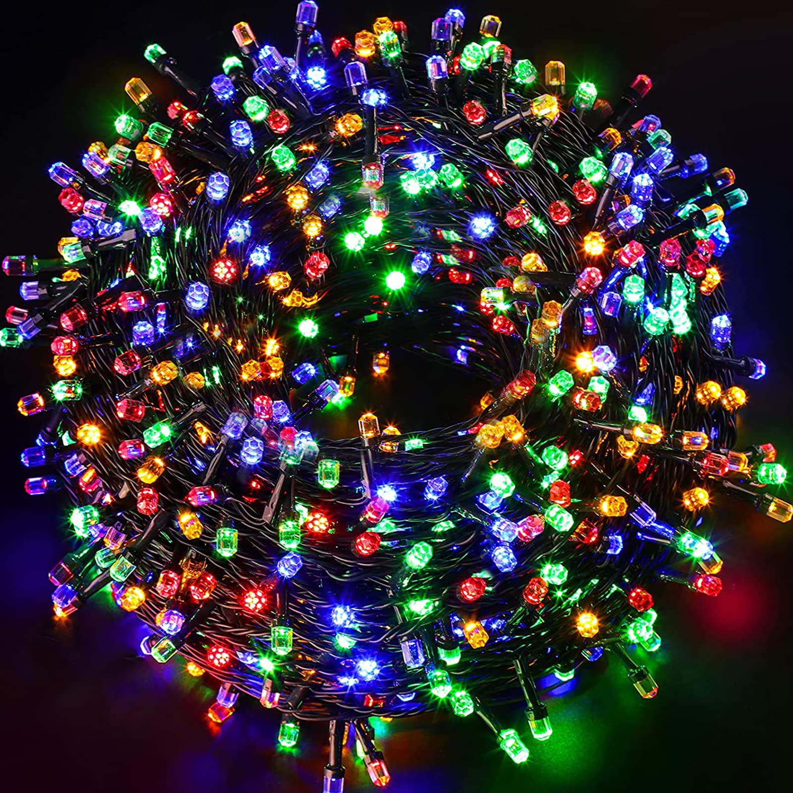 Areker 328ft 1000LED Outdoor String Lights - Waterproof Fairy Lights with 8 Modes for Wedding, Halloween, Christmas - Plug in Multicolor Twinkle Lights for Indoor/Outdoor Party, Garden, Patio, Backyard Decor