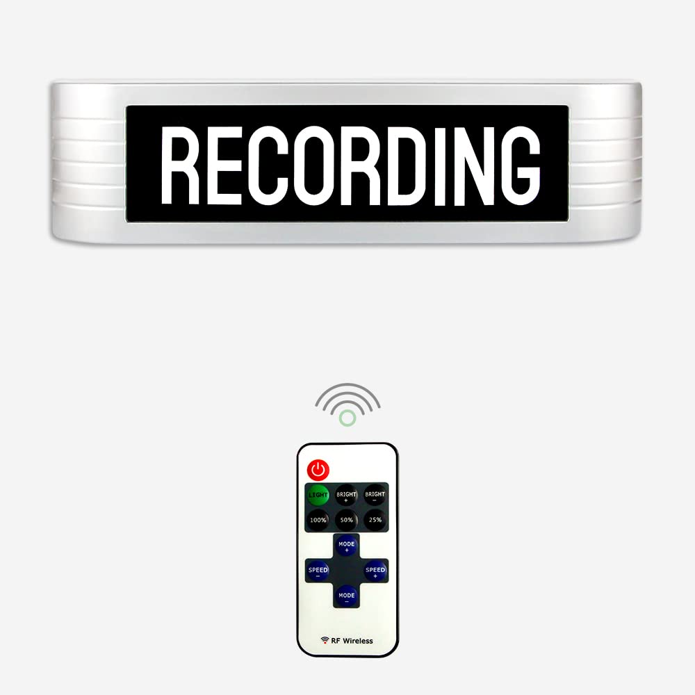 Professional Studio LED Light with Remote Control - 16 Color RGB Lighting Modes, Wireless Illuminated Sign for Home Recording, Radio Stations, Bars & Pubs - Perfect for Streaming Setup, Podcast Studio & Interior Decoration