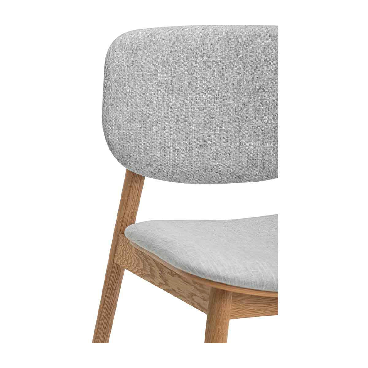Lando Fabric Dining Chair - Solid Oak Wood Frame, Comfortable Upholstered Seat - Perfect for Kitchen, Dining Room, and Home Office Use
