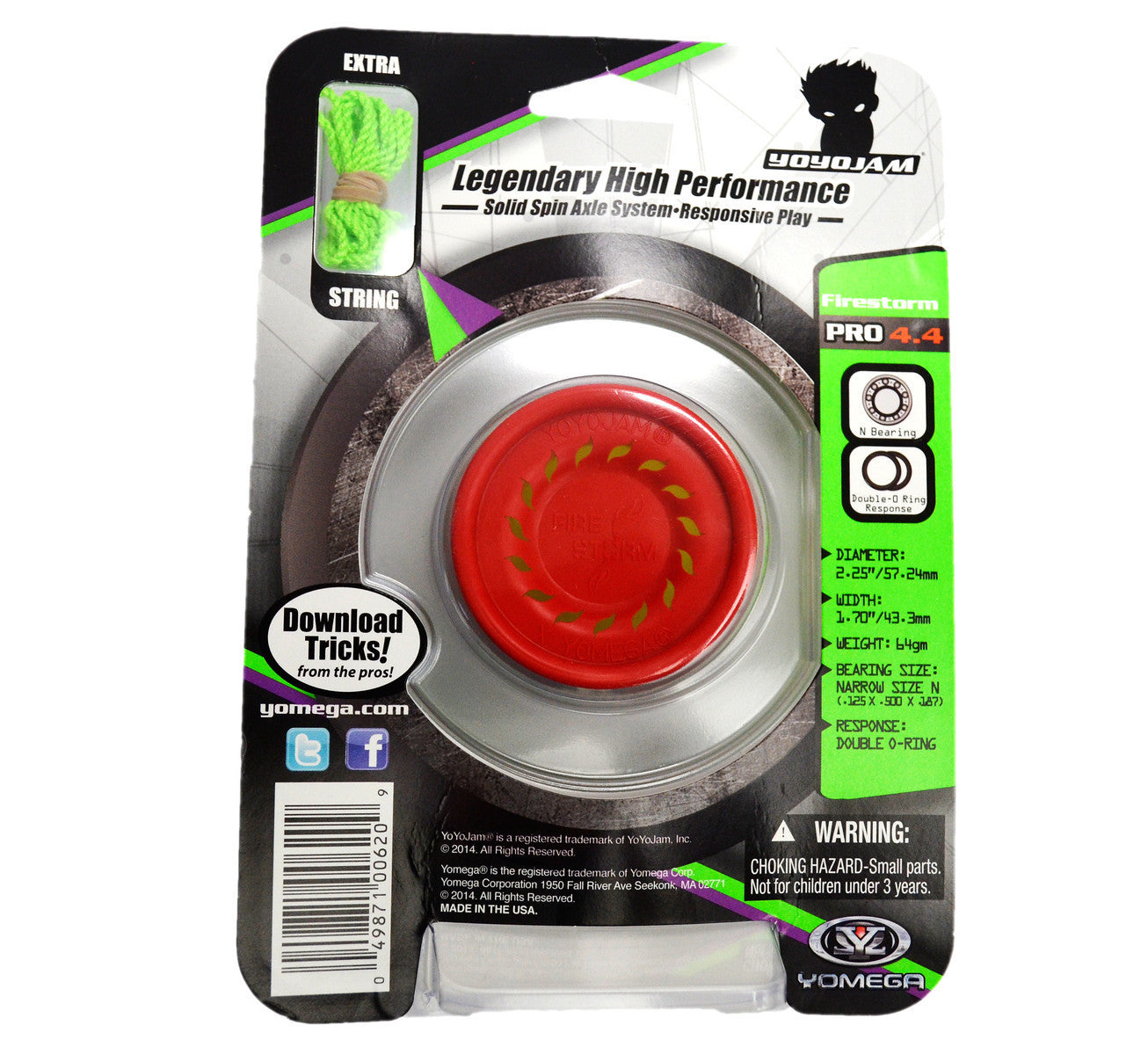 YoYoJam X Yomega Firestorm Professional Yo-Yo - High Performance Unresponsive Yo-Yo for Advanced Players - Perfect for Yo-Yo Tricks, Competitions & Street Performance