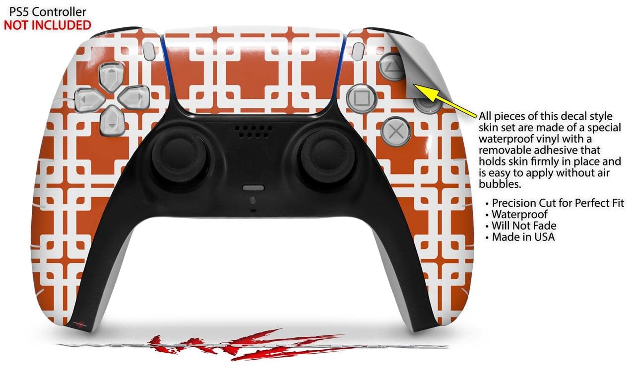 PS5 DualSense Skin Wrap - Burnt Orange for Gaming & Protection