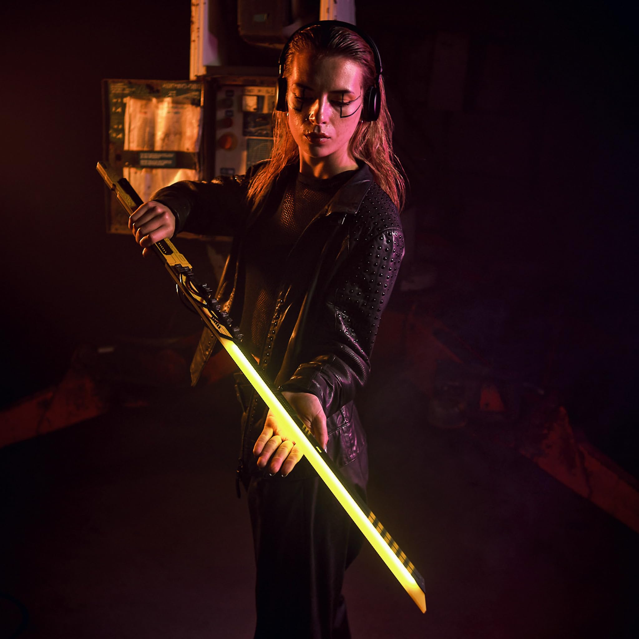 Kose LED Katana Sword - Cyberpunk 2077 Replica, Glowing Blue Blade for Cosplay, Halloween Costume, Anime Conventions & Collector's Display - Perfect Gift for Gamers & Anime Fans