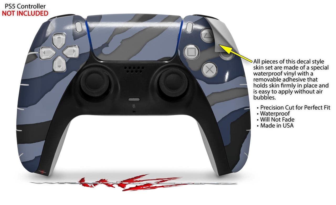 PS5 DualSense Controller Skin Wrap - Camouflage Blue for Gaming Protection