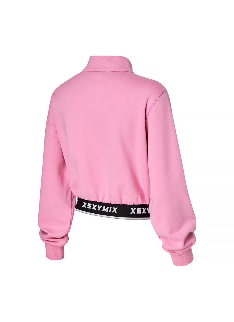 Logo Point Warm Crop Sweatshirt for Women - Trendy Pullover Hoodie for Casual Wear, Gym & Street Fashion