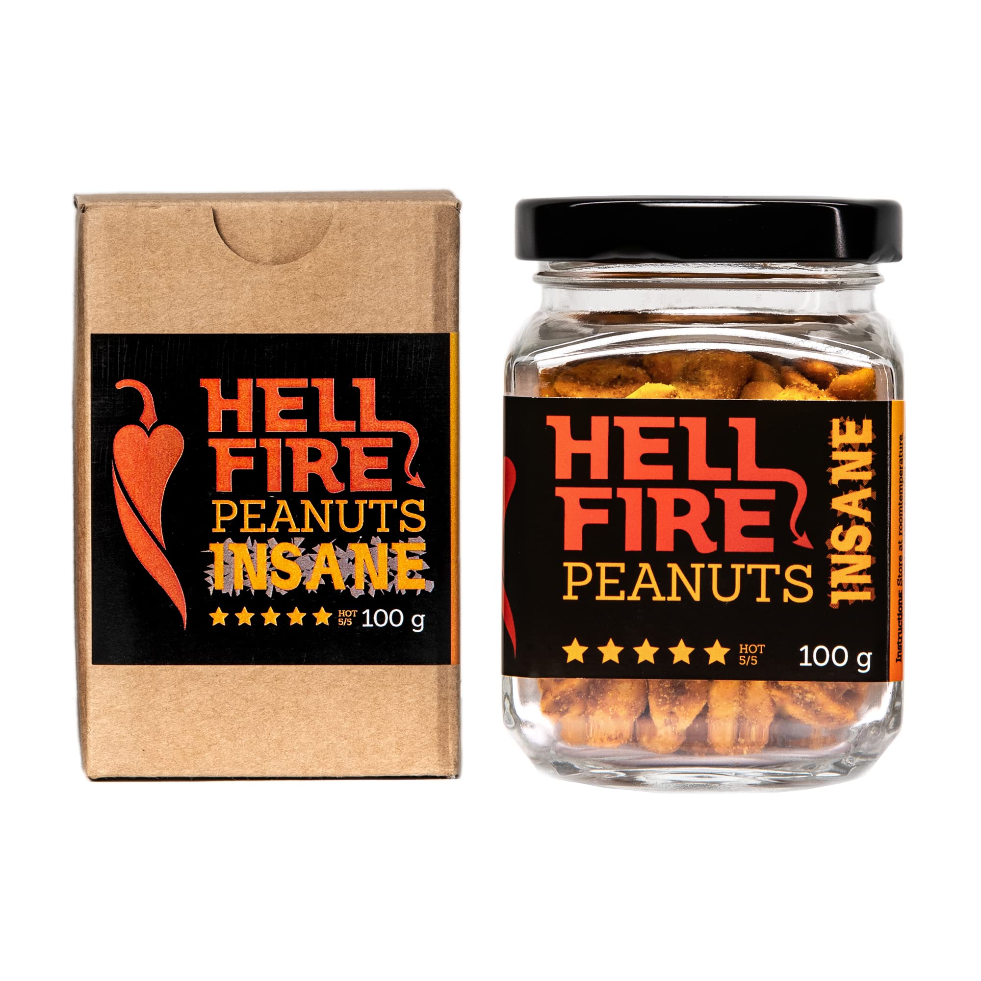 Hellfire Peanuts 100g - Carolina Reaper Spicy Snacks for Bold Food Lovers