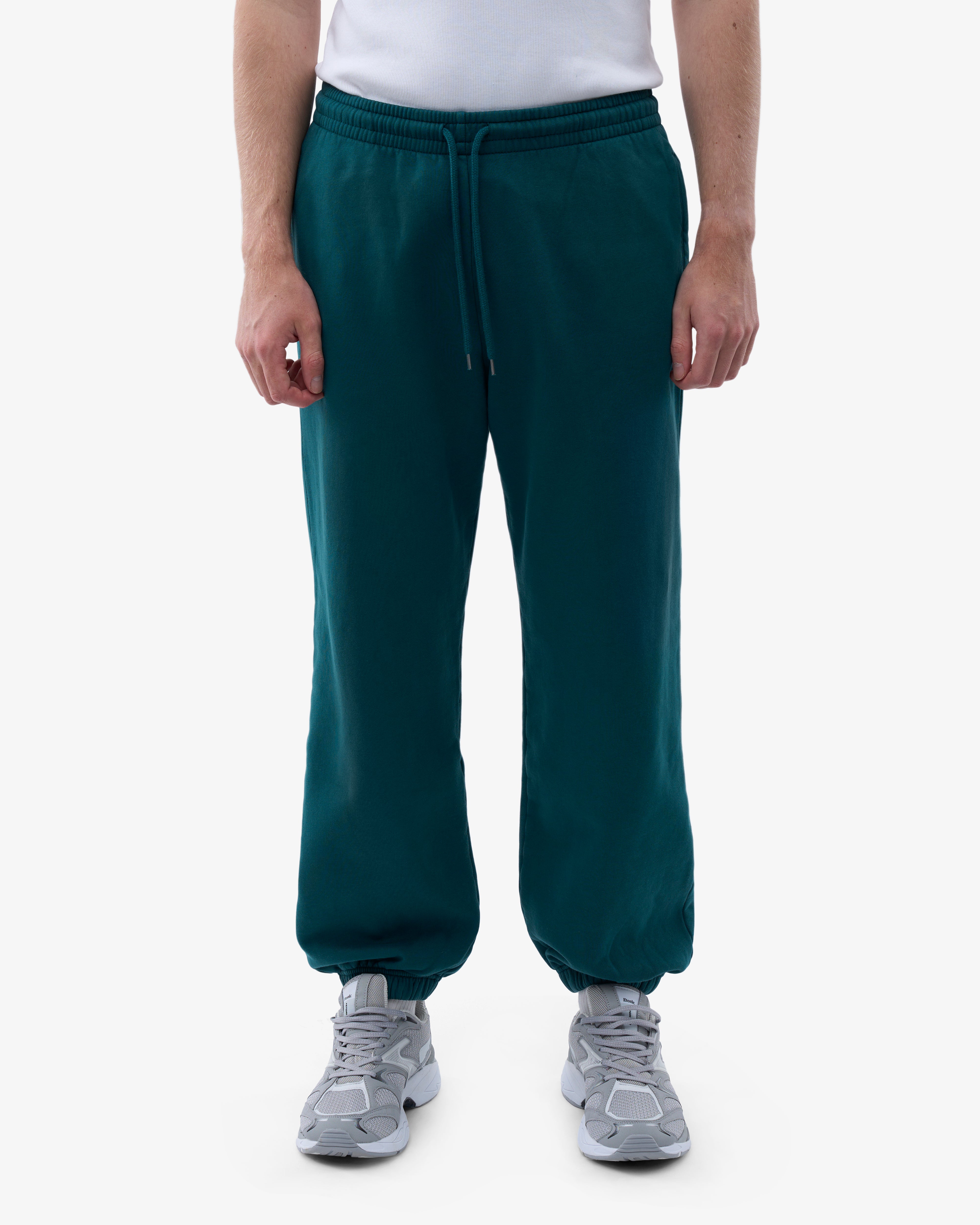 Organic Relaxed Sweatpants for Women - Soft Comfortable Lounge Pants in Ocean Green - Perfect for Yoga, Home Wear and Casual Outfits