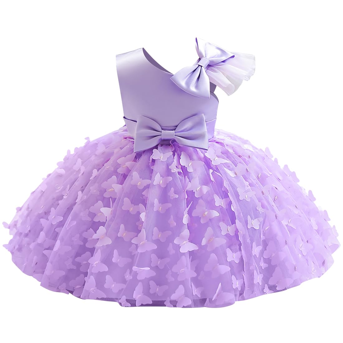 Butterfly Tutu Dress for Toddler Girls - Princess Bowknot Flower Girl Dress for Wedding, Pageant & Birthday Party | Perfect for Special Occasions & Photo Shoots