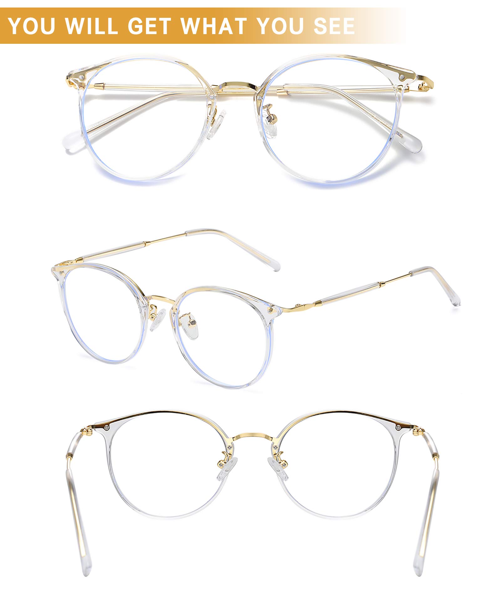 DUCO Blue Light Blocking Glasses for Women & Men - Computer Eyewear for Office & Gaming