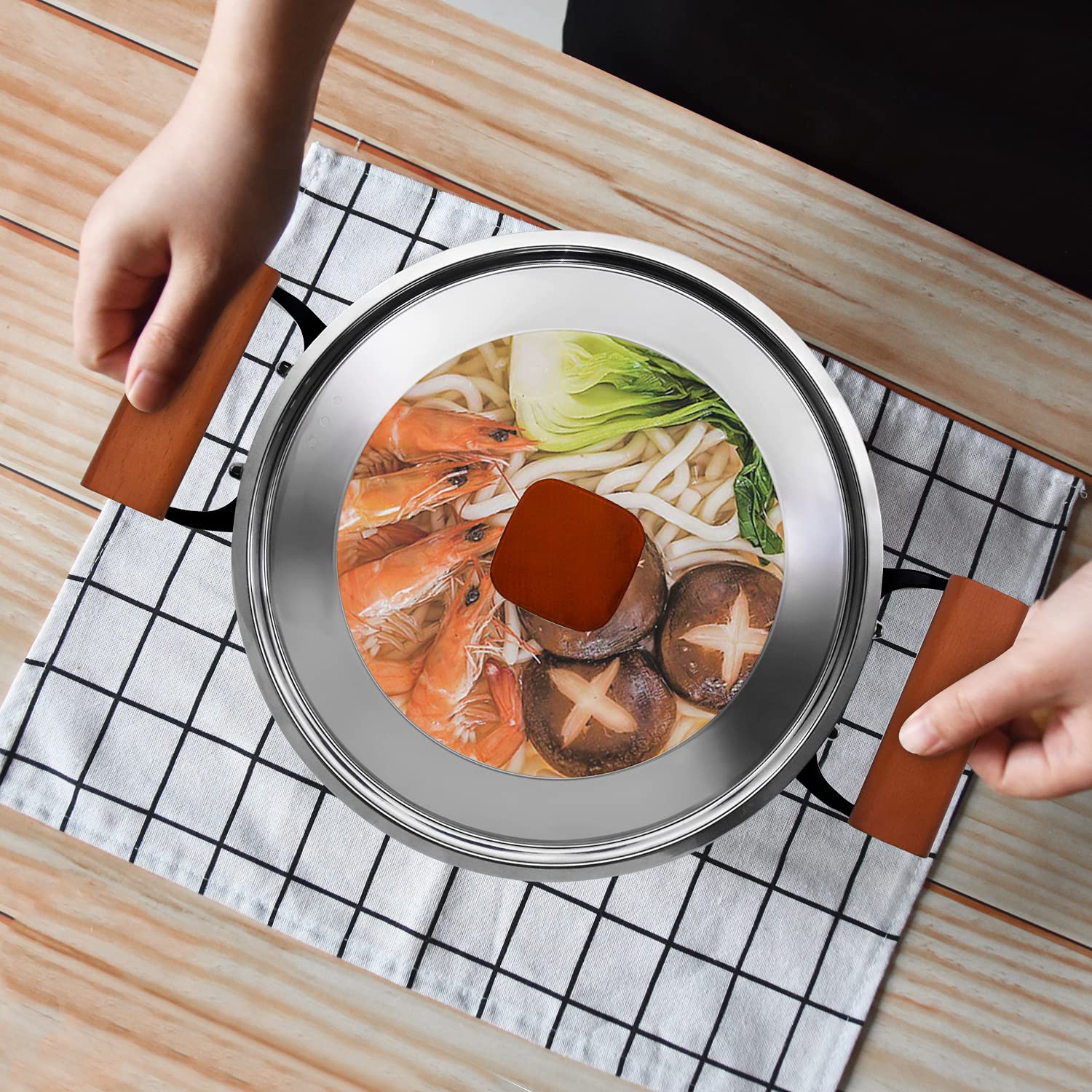 6L Heat Resistant Glass Saucepan with Lid - Microwave, Oven & Refrigerator Safe - Perfect for Cooking Soup, Noodles, Milk & Baby Food on Electric, Ceramic & Induction Stoves