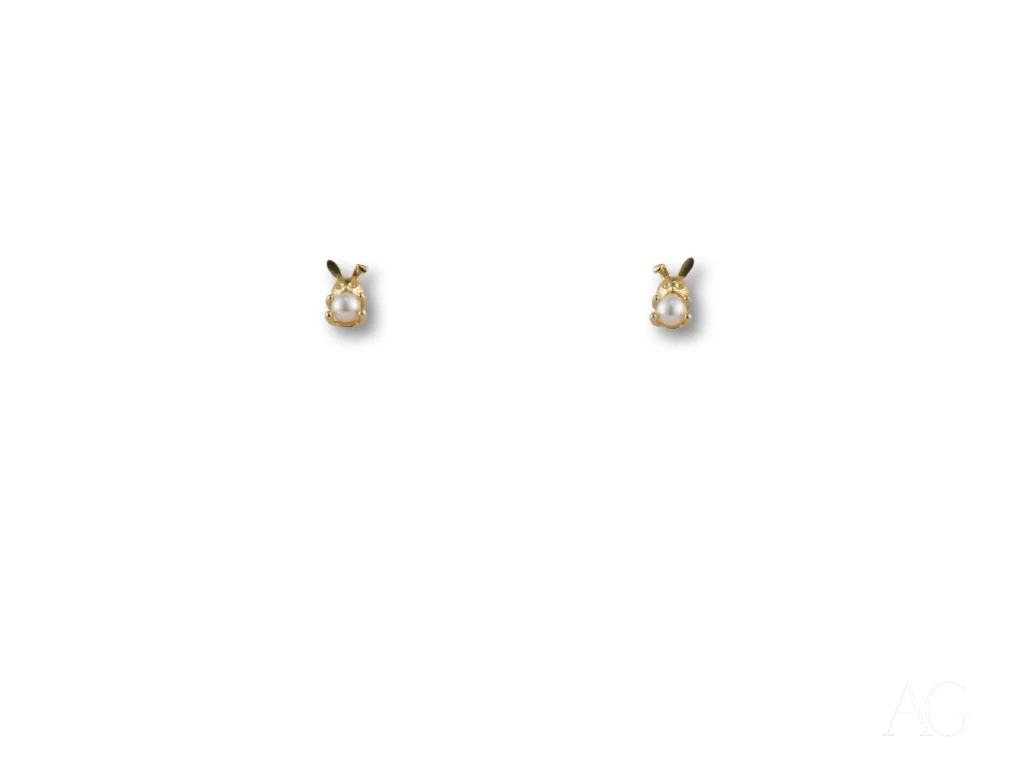 18K Gold Pearl Stud Earrings for Women - Classic Elegant Jewelry Gift for Wedding, Anniversary & Special Occasions