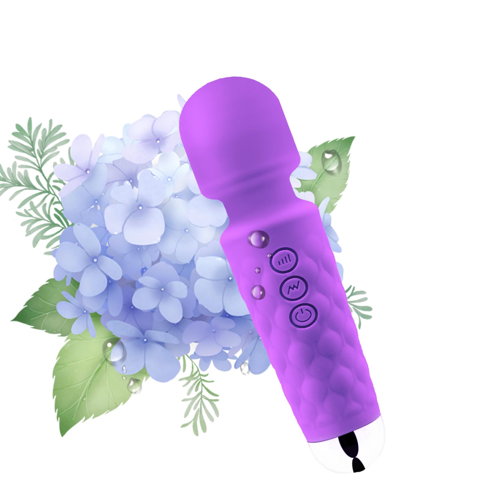 LUMIO Mini Body Back Massager for Relaxation - Portable Travel Massage Device with 9 Speeds & 19 Modes - Relieves Back, Foot & Arm Muscle Pain - Perfect for Home, Office & Car Use (Purple)
