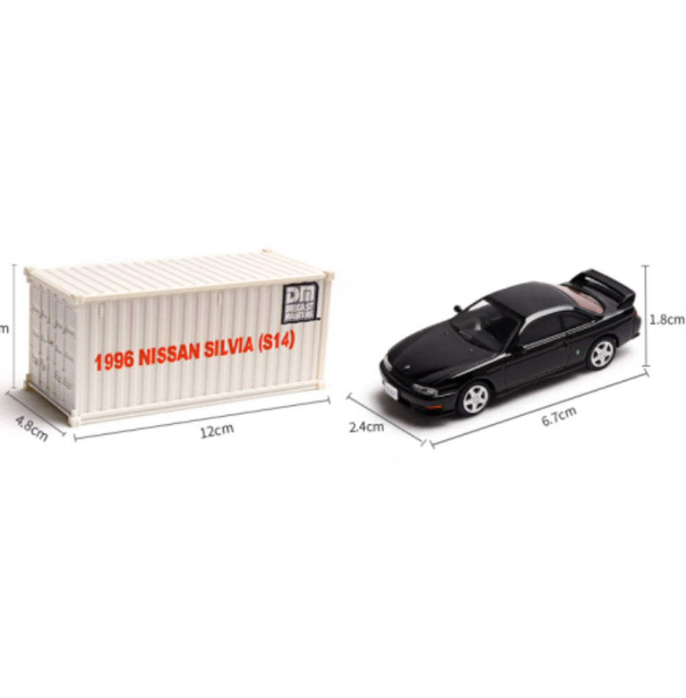 1:64 DieCast Nissan Silvia S14 S15 Model Car - Collectible Miniature Toy for Hobbyists & Car Enthusiasts | Perfect Gift for Birthday, Christmas & Display Collection | DM Container Brand