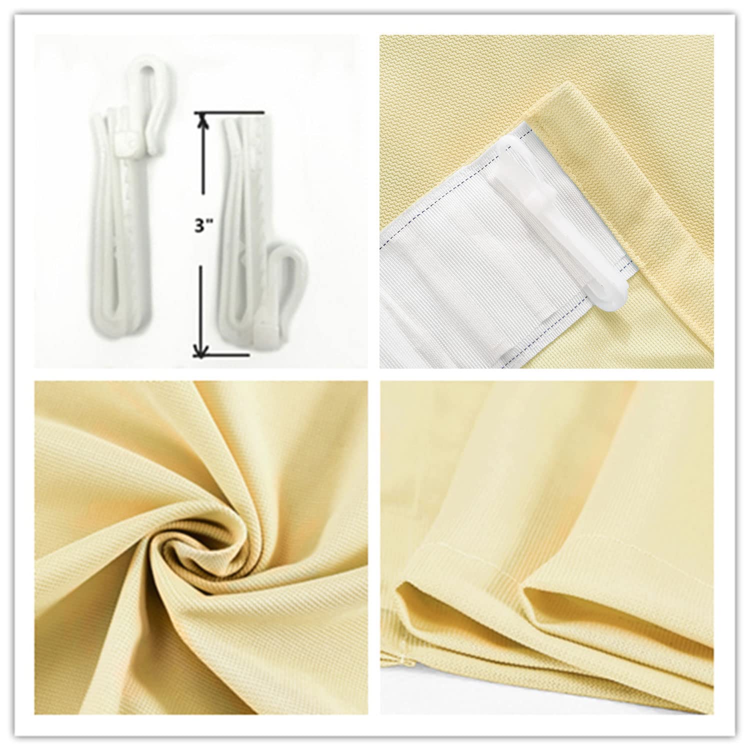 Macochico Extra Wide Medical Curtains 15ft x 8ft - Pinch Pleated Hospital Privacy Curtains for Clinics, SPA & Labs - Beige Room Divider Panel (Ideal for Patient Privacy, Exam Rooms & Healthcare Facilities)
