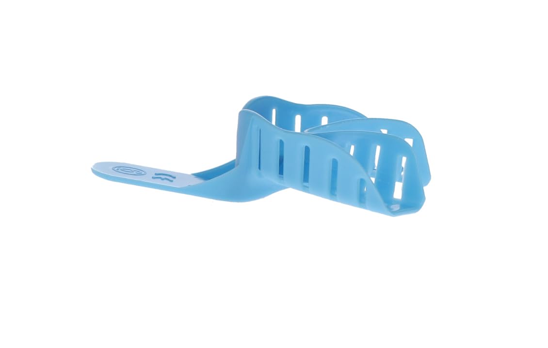 HSB 108108 Disposable Perforated Dental Impression Trays - Rigid & Easy to Trim, Distortion-Free for Accurate Dental Impressions - #6 Small Lower (12/Pack) - Perfect for Dentists, Orthodontists & Dental Labs