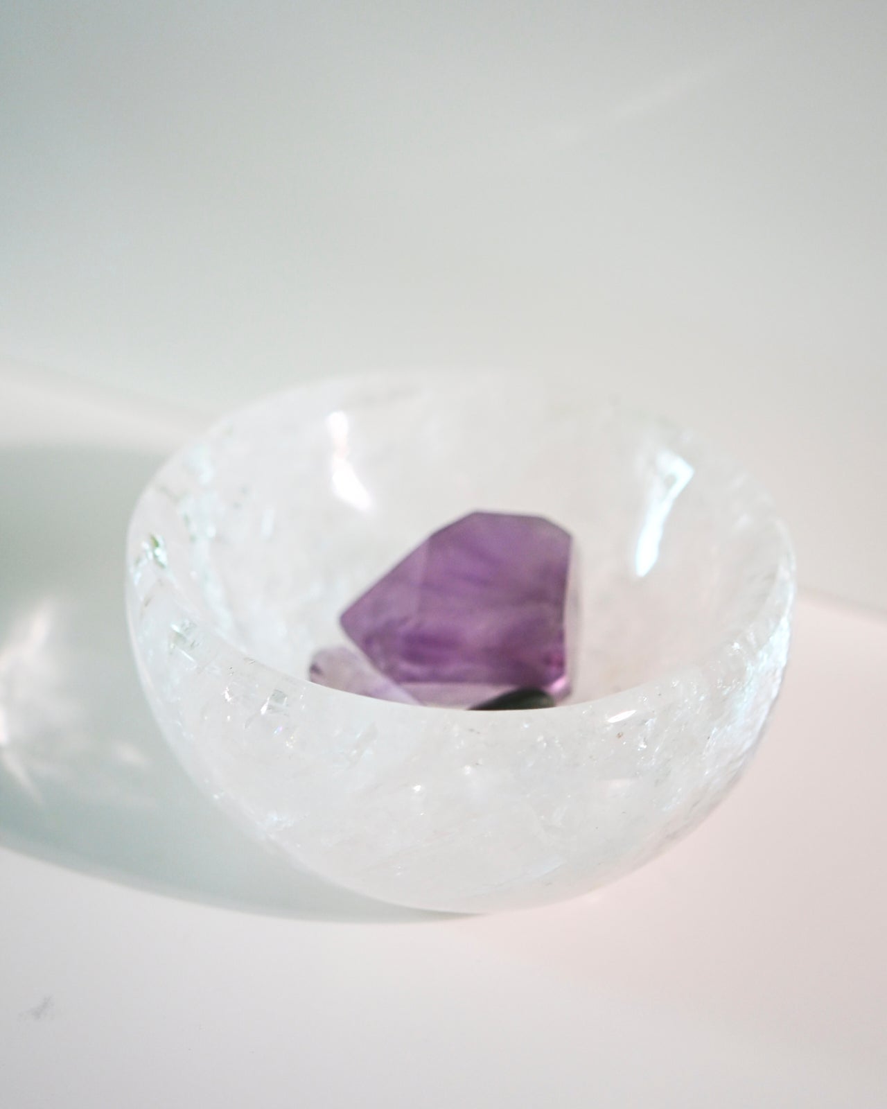 4.5 Inch Clear Quartz Crystal Bowl - Healing Meditation & Chakra Balancing - Perfect for Yoga, Reiki, and Spiritual Practices