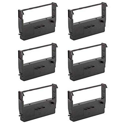 Compatible Replacement Ribbon for Capital Imaging CIM3842B Black POS Printer (6-Pack) - ERC-37BK Alternative - Perfect for Retail, Restaurant & Office Receipt Printing