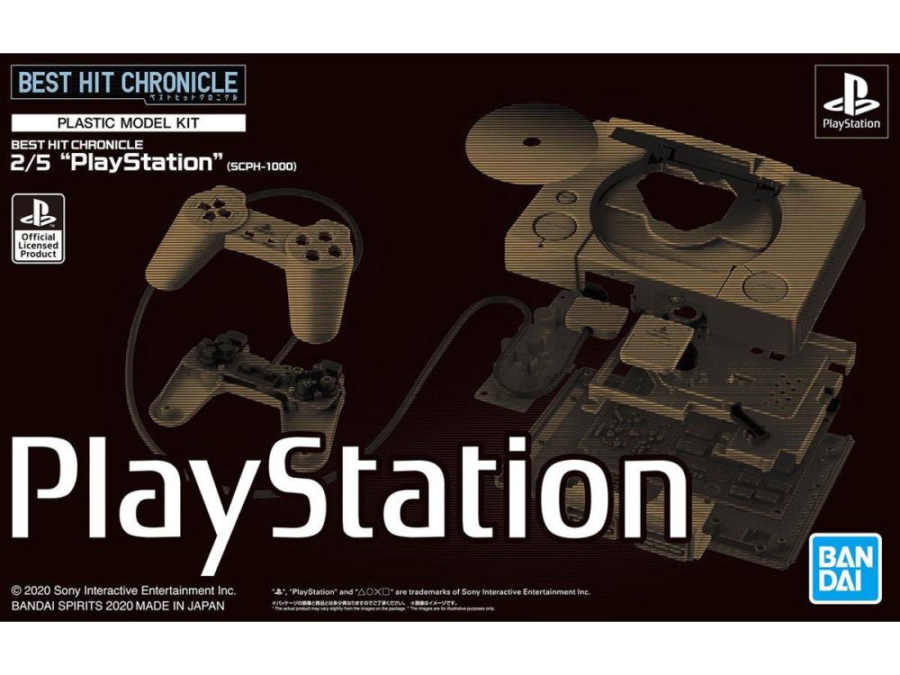 Bandai Best Hit Chronicle 2/5 Sony PlayStation SCPH-1000 Model Kit - Build Your Own Classic PS1 Console for Collectors & Gaming Enthusiasts