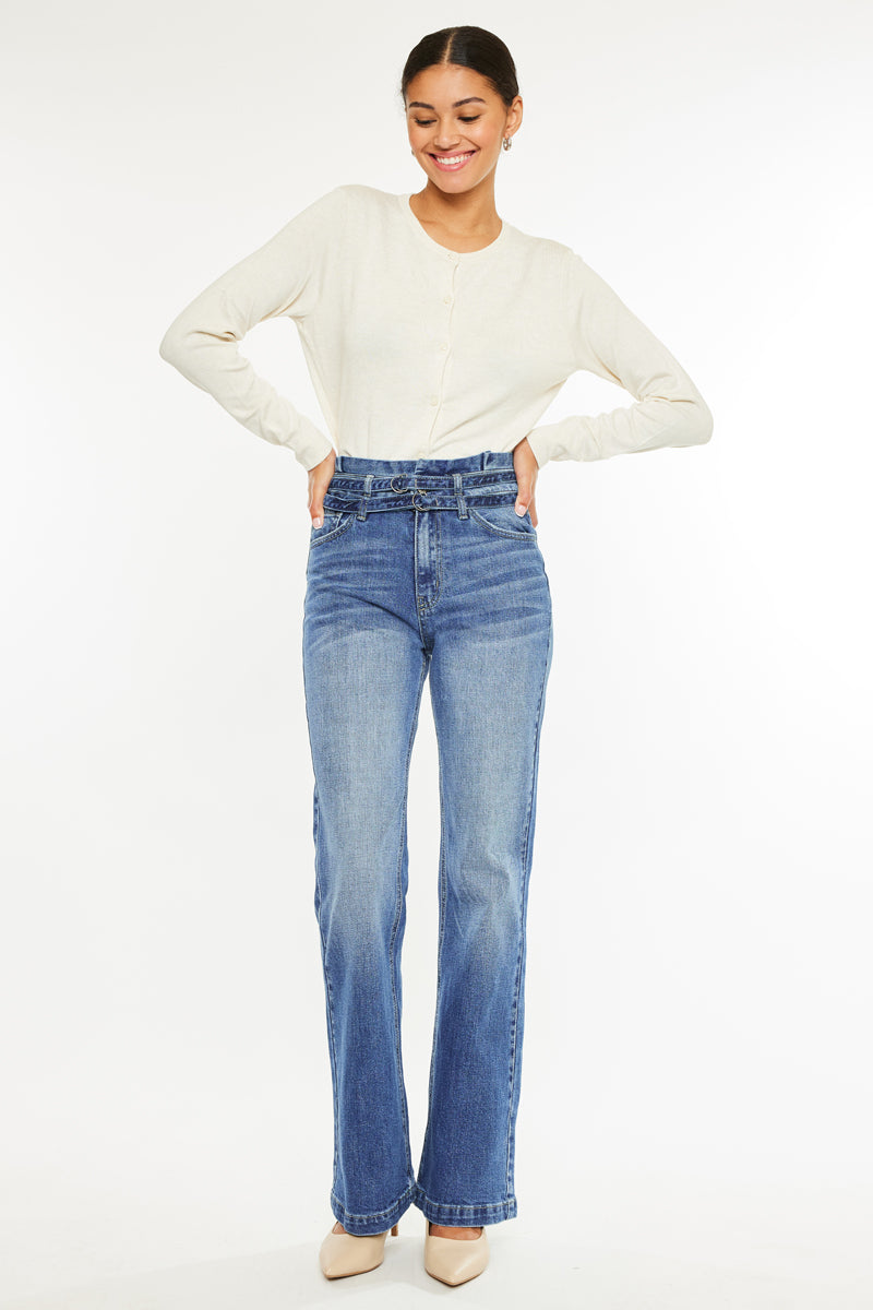 Katnis High Rise Holly Flare Jeans for Women - Stretchy Denim Pants with Retro 70s Style - Perfect for Casual Outfits, Date Nights & Vintage Fashion Looks