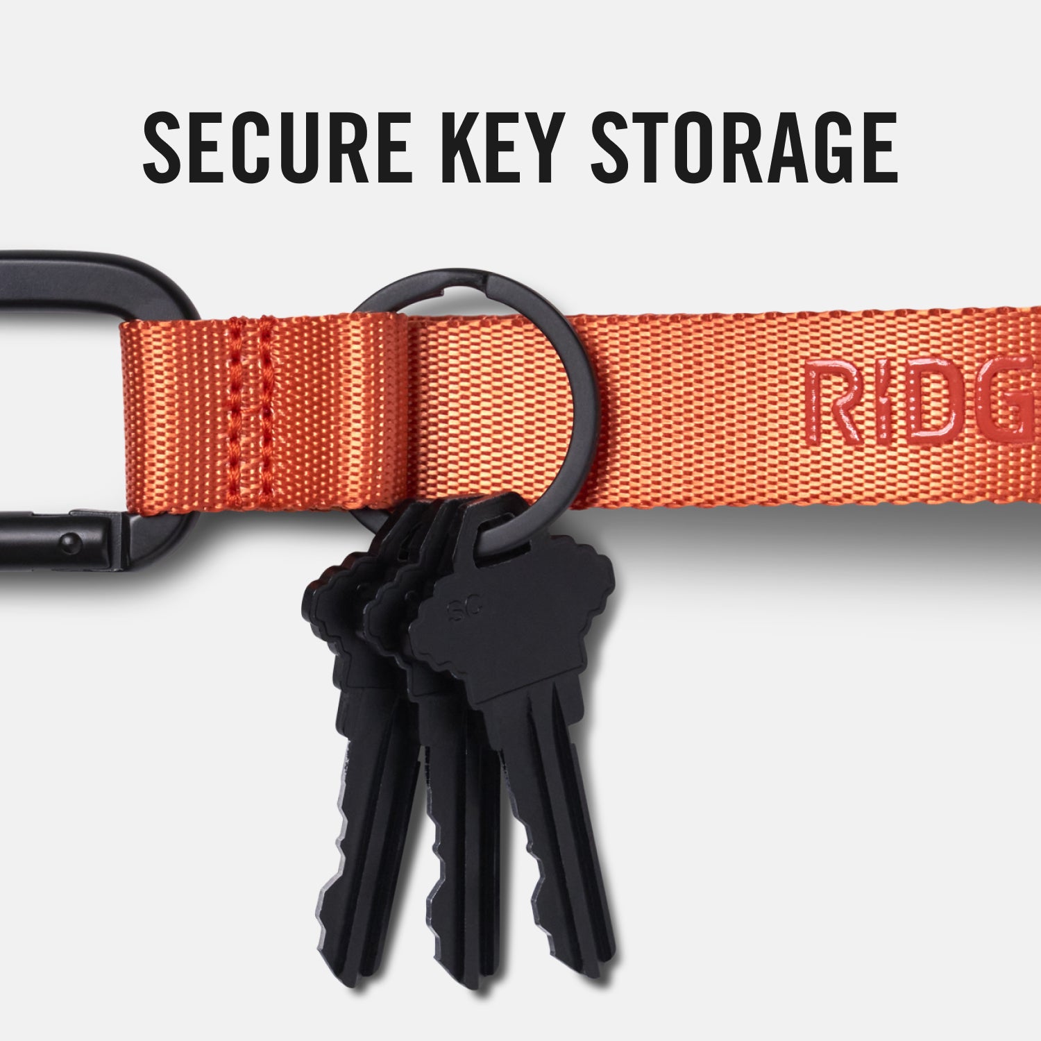 Basecamp Orange Everyday Keychain - Durable & Stylish Key Holder for Home, Office, and Outdoor Adventures