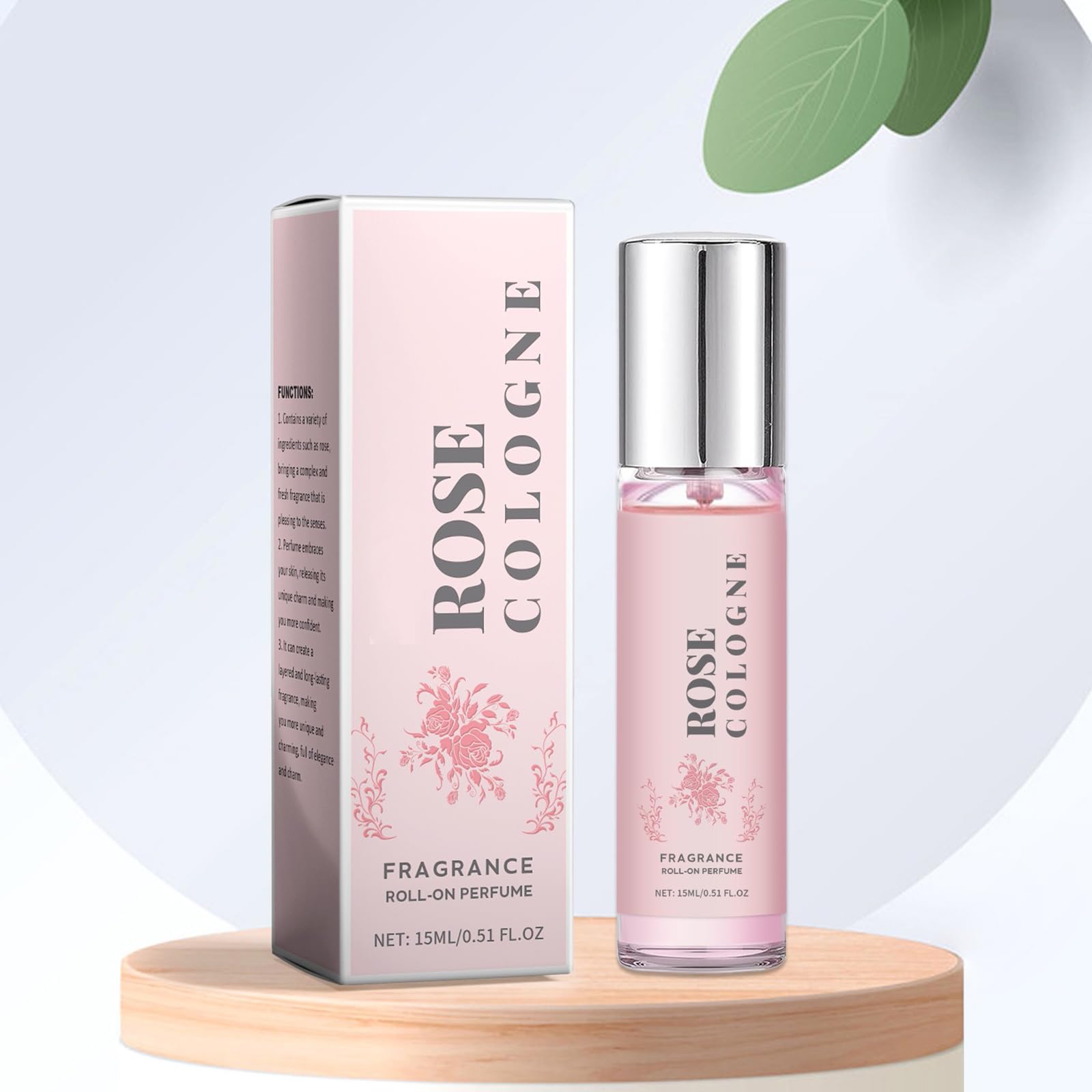 Pure Natural Rose Perfume Oil for Women - Long Lasting Roll On Fragrance, Romantic Floral Scent, Enhanced with Essential Oils (2PC) - Perfect for Date Nights, Weddings & Special Occasions