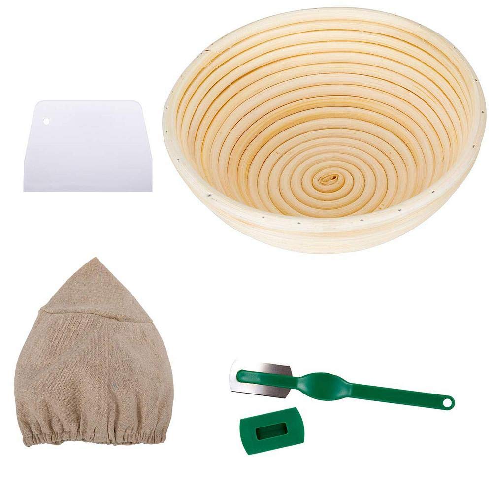 Organic Rattan Bread Proofing Basket - Natural Sourdough Baking Basket for Artisan Bread Making | Perfect for Home Bakers & Professional Kitchens | Great for Bread Rising, Shaping & Fermentation
