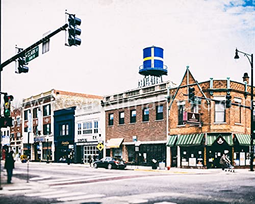 8x10 Inch Andersonville Chicago Street Photography Print - Unframed Wall Art Decor for Living Room, Office & Bedroom