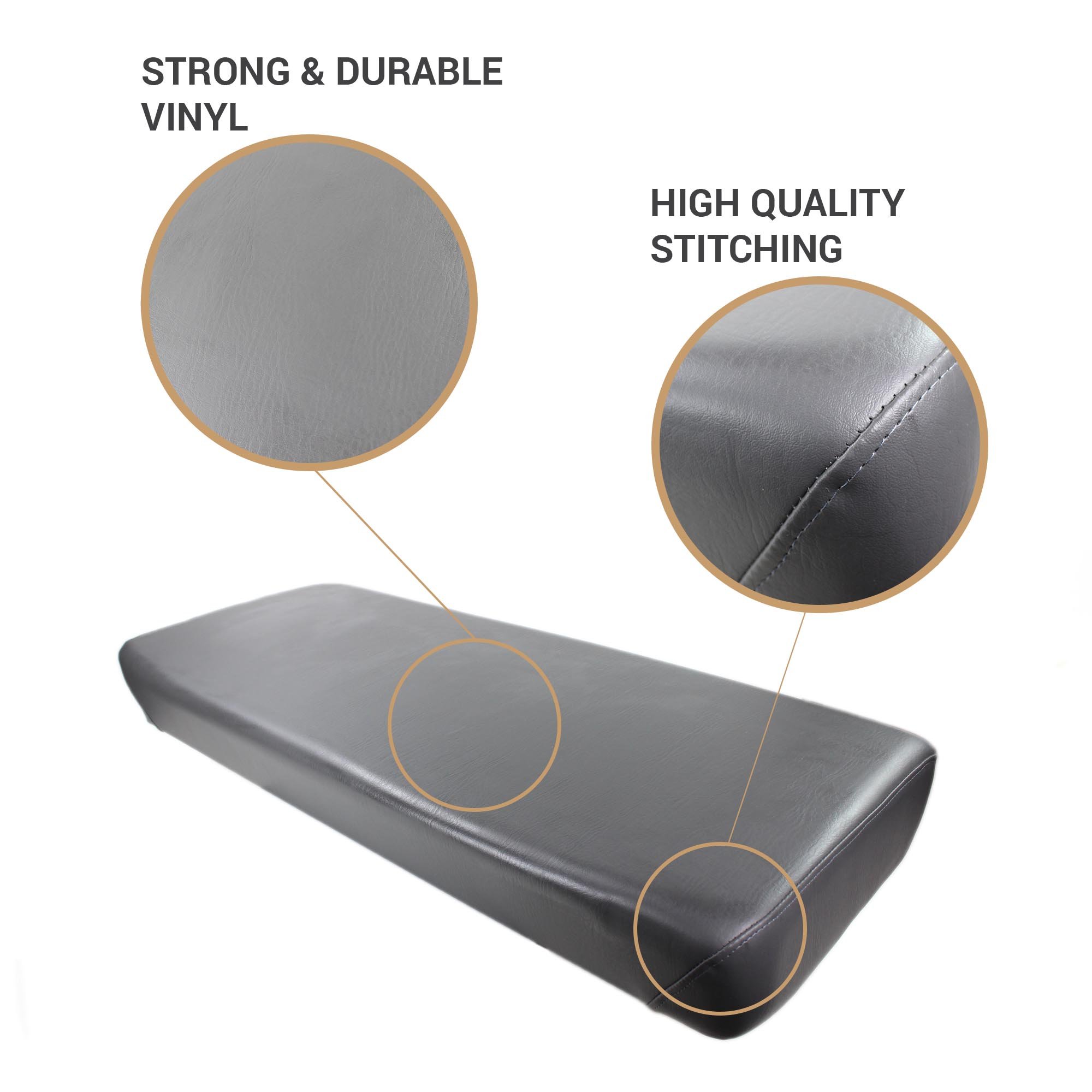 Eparts DirectFit™ Gray Seat Bottom Cushion Replacement for Kawasaki Mule 3010 Trans 4X4 (2008 & Older Models) - Durable ATV UTV Seat Cover for Off-Road Comfort & Farm Work