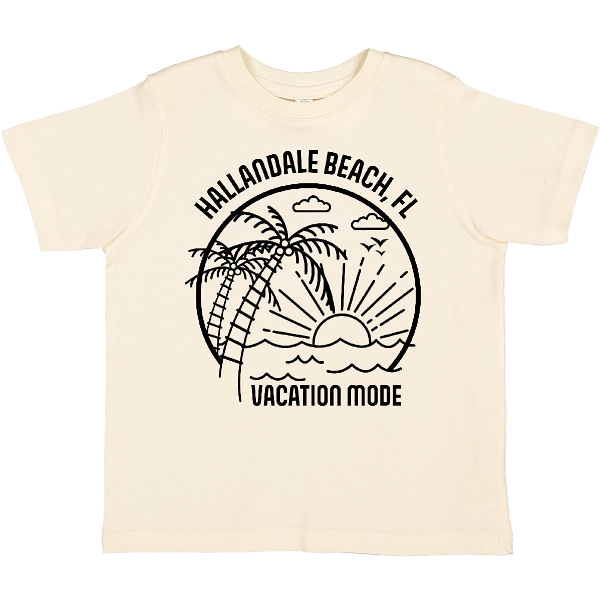 Inktastic Summer Vacation Mode Hallandale Beach Florida Toddler T-Shirt - Cute Florida Beach Outfit for Boys & Girls - Perfect for Family Trips, Beach Days & Vacation Photos