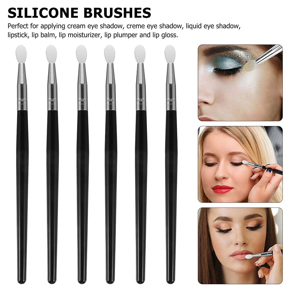 5pcs Soft Silicone Lip Brush & Cleanser - Lipstick Applicator & Massage Scrubber for Makeup Removal & Exfoliation - Perfect for Lip Care Routine & Cosmetic Application (Home & Travel Use)