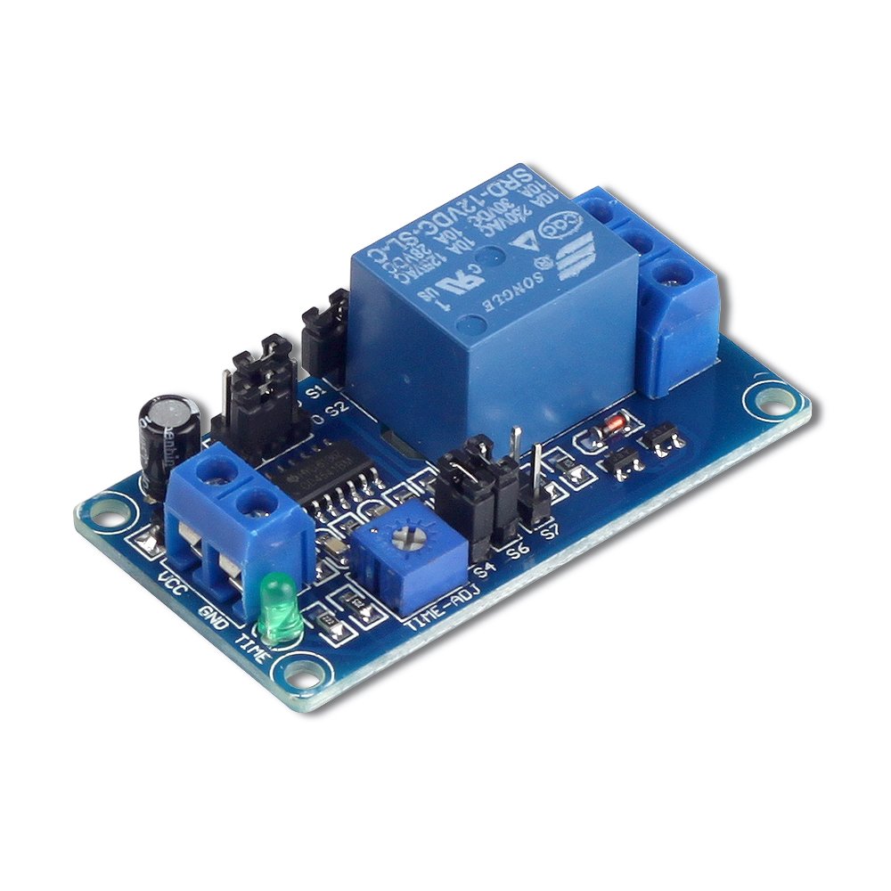 UCTRONICS 12V DC Time Delay Relay Module - Adjustable Timer Switch for Smart Home Automation, Tachograph, GPS Tracking, PLC & Industrial Control Systems - Perfect for Arduino Robotics and Electronic Experiments (DIY Projects & Home Security Applications)