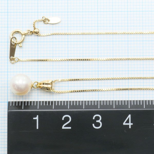 18K Yellow Gold Pearl Necklace for Women - Elegant Bridal Jewelry Gift for Wedding, Anniversary & Special Occasions