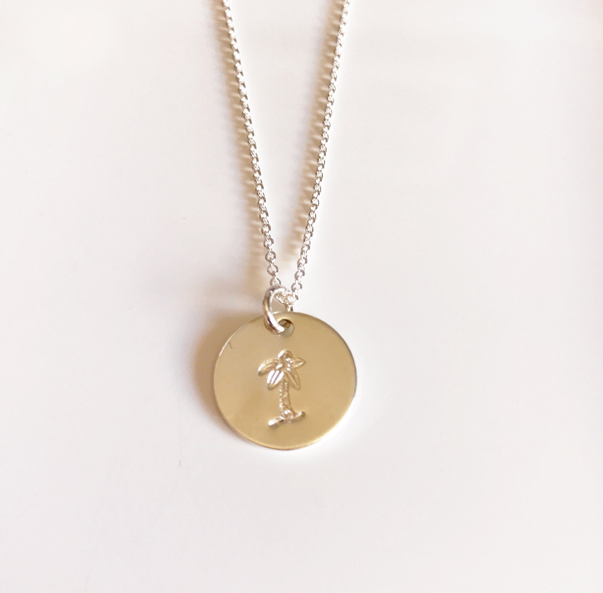 Haley Palm Tree Necklace (N228) - Elegant Summer Jewelry for Beach Vacations & Tropical Parties