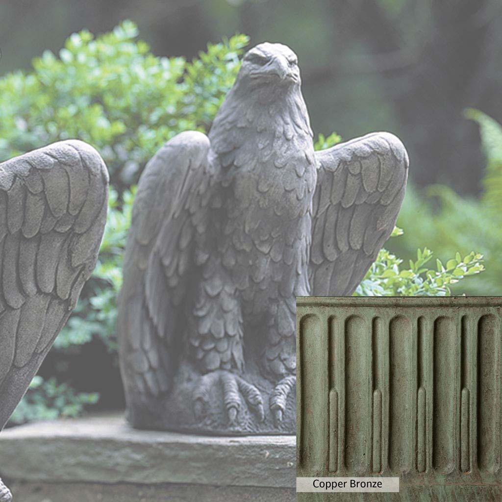 Campania International Eagle Looking Right Statue - Bronze Eagle Sculpture for Home & Garden Decor - Perfect for Outdoor Patio, Lawn, or Office Display