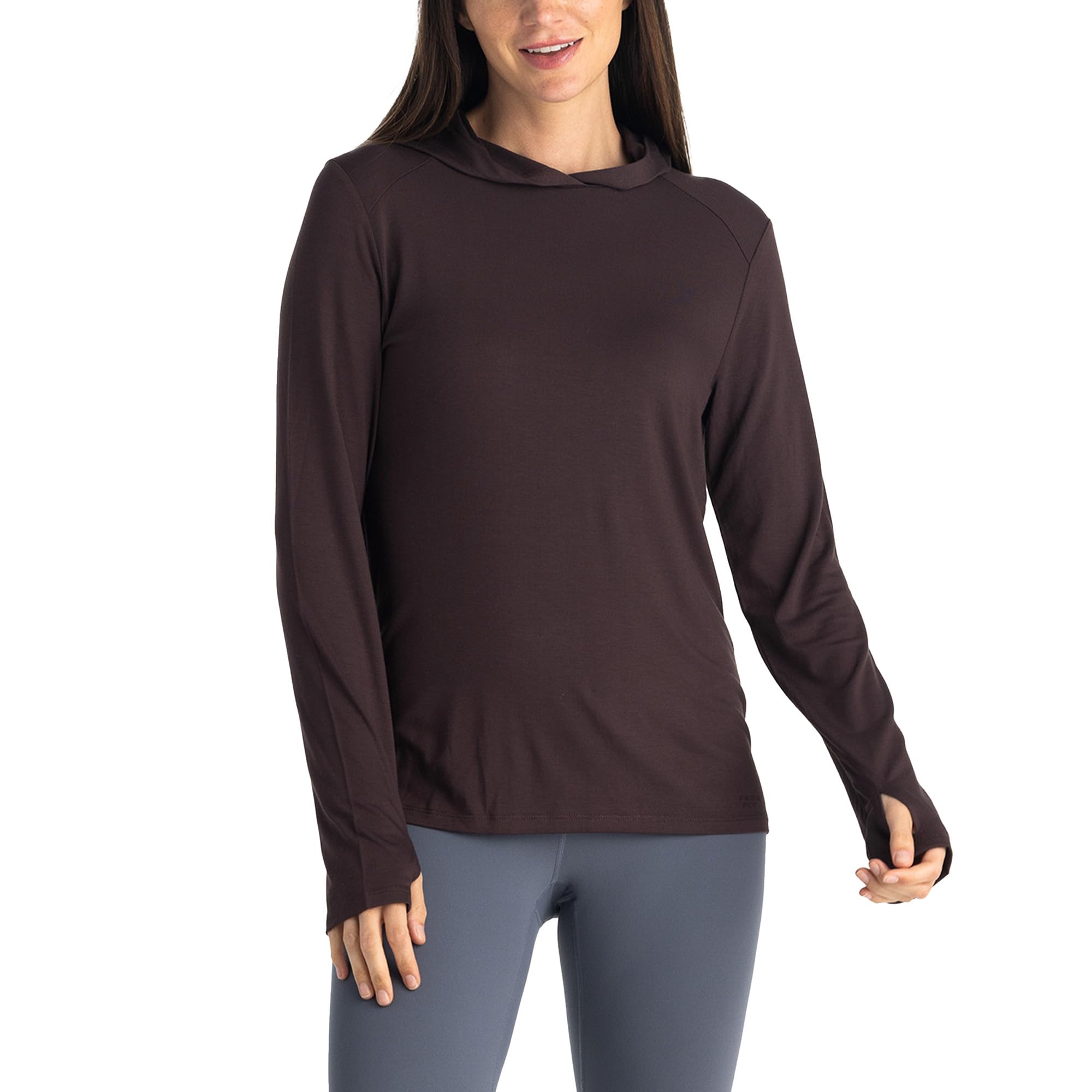 Free Fly Women's Shade Hoodie II - UPF 50+ Sun Protection Hooded Shirt | Bamboo Viscose Long Sleeve Sun Shirt for Women | Perfect for Hiking, Beach & Outdoor Activities